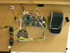Figure 2: The top surface of the testbed e-Table and the supporting circuitry underneath
